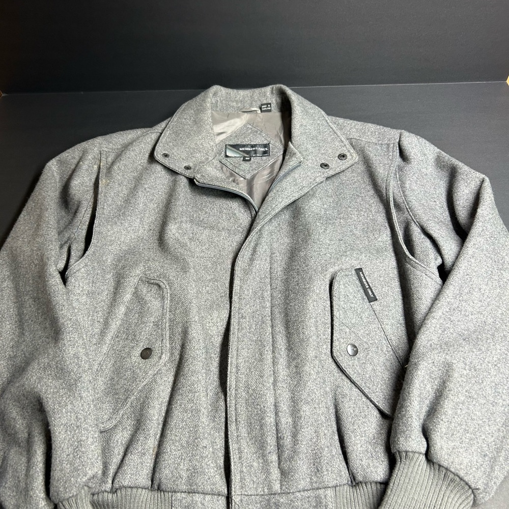 Members‎ Only Heather Gray Bomber Jacket size 40-Conv. Chart =M